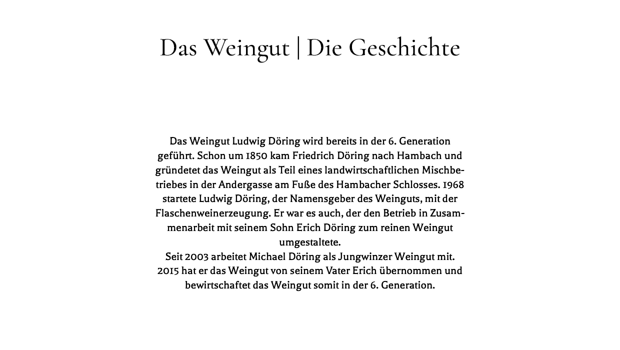 Das Weingut | Die Geschichte